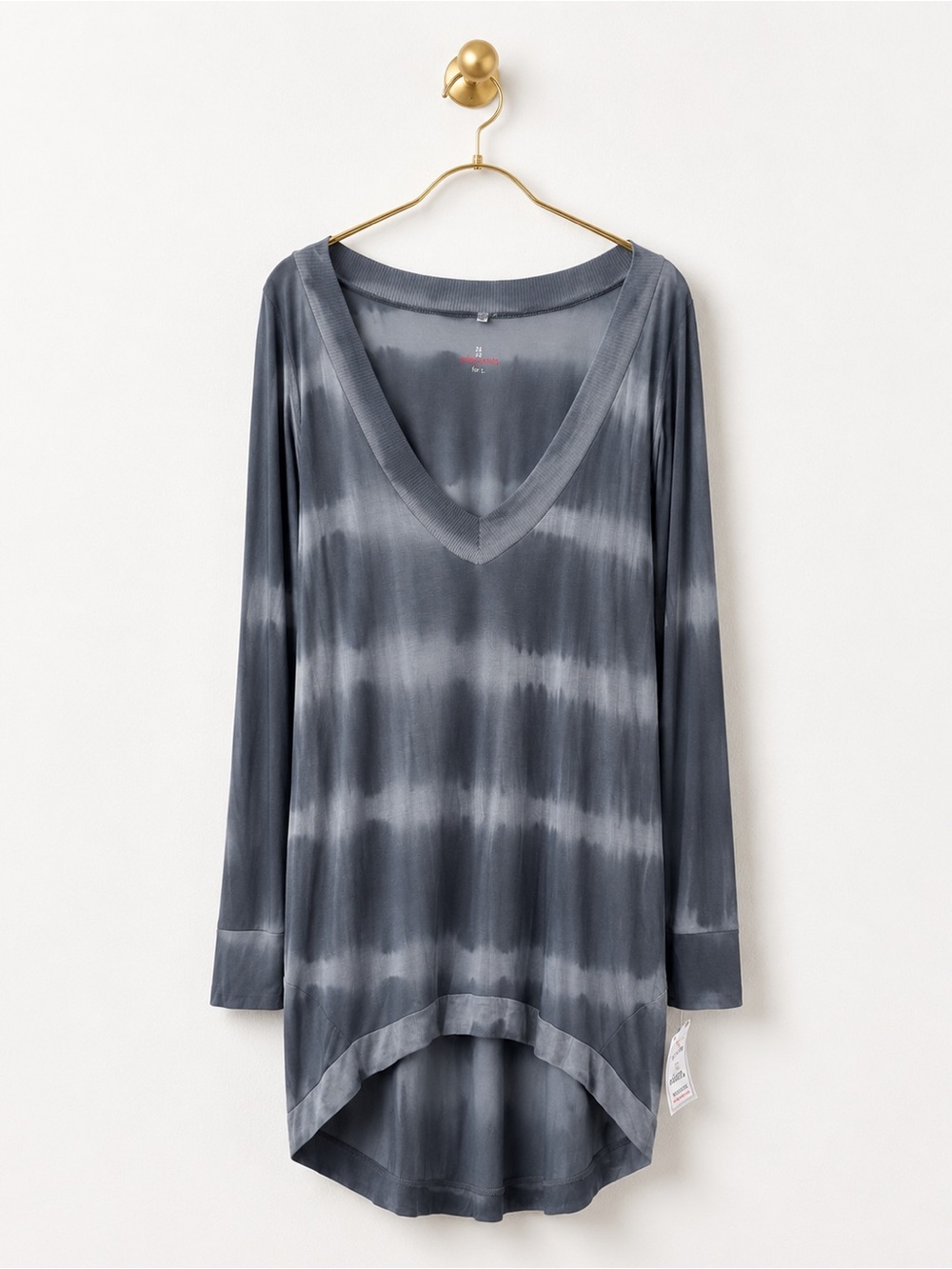 PETE & GRETA FOR T JOHNNY WAS TIE DYE SLOUCHY TALL LONG TOP SZ XS